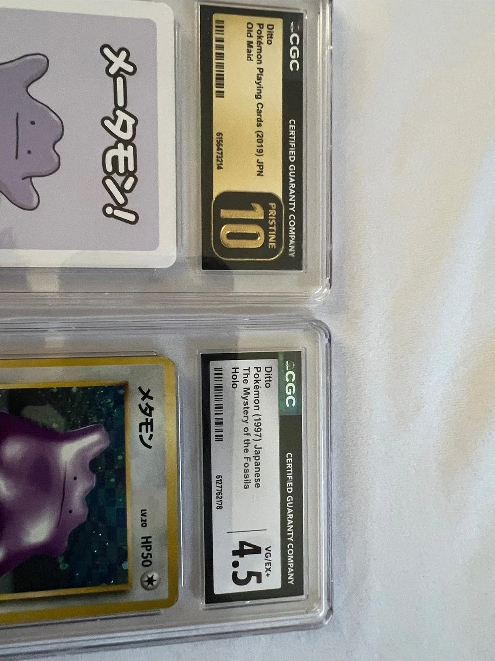 CGC Graded Japanese Ditto Pokémon Card Set — Purple Ditto